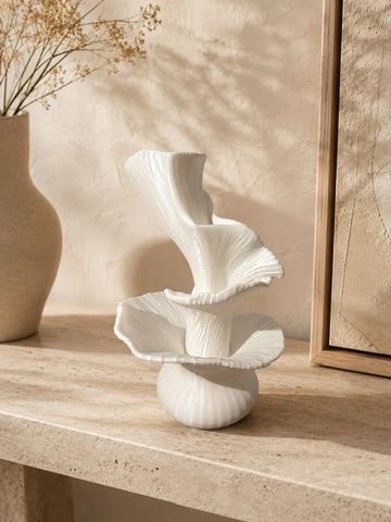 cascading petal sculpture
