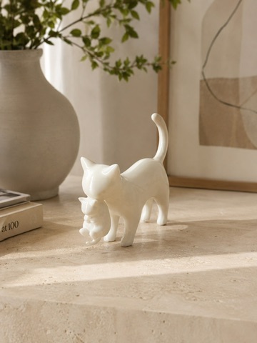 cat & kitten sculpture