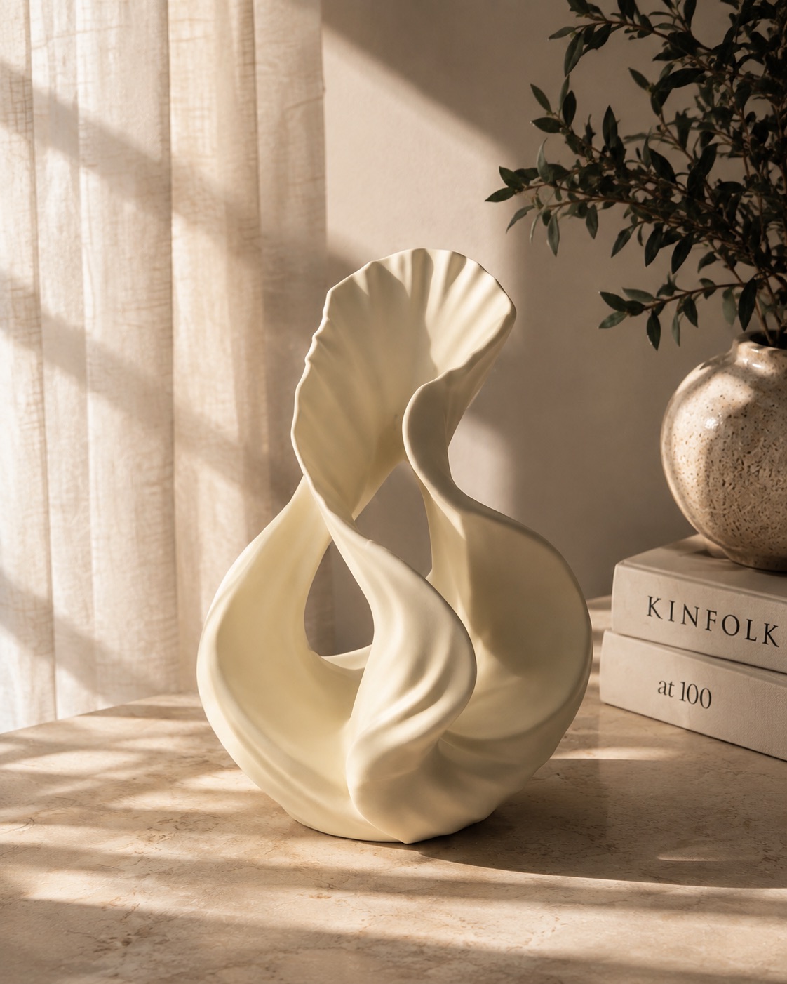 Flowing abstract sculpture
