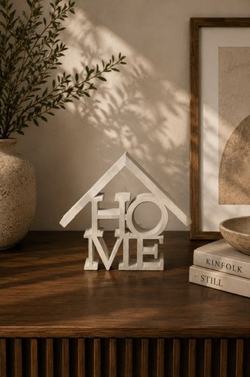 Home word sculpture